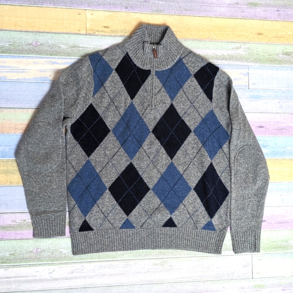 J Crew Men's Sweater Pullover 1/4 Zip - Size L